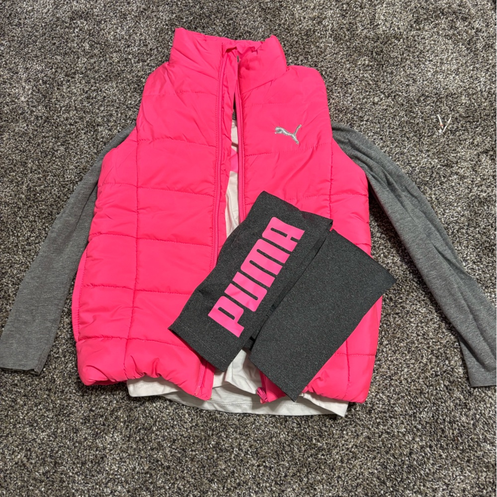 Puma Hot Pink Quilted Vest